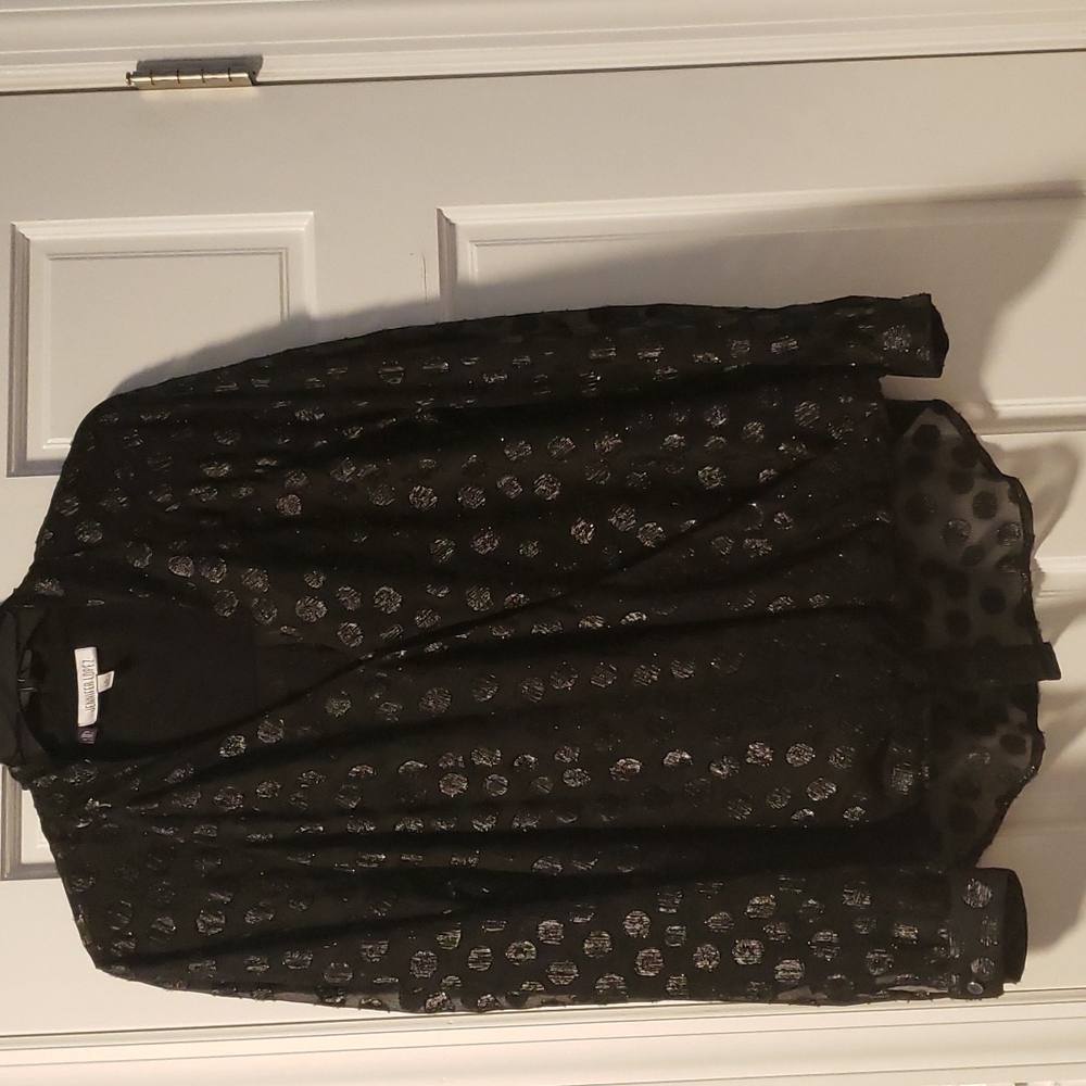 Gorgeous sheer Large Jennifer Lopez Blouse that shimmers!